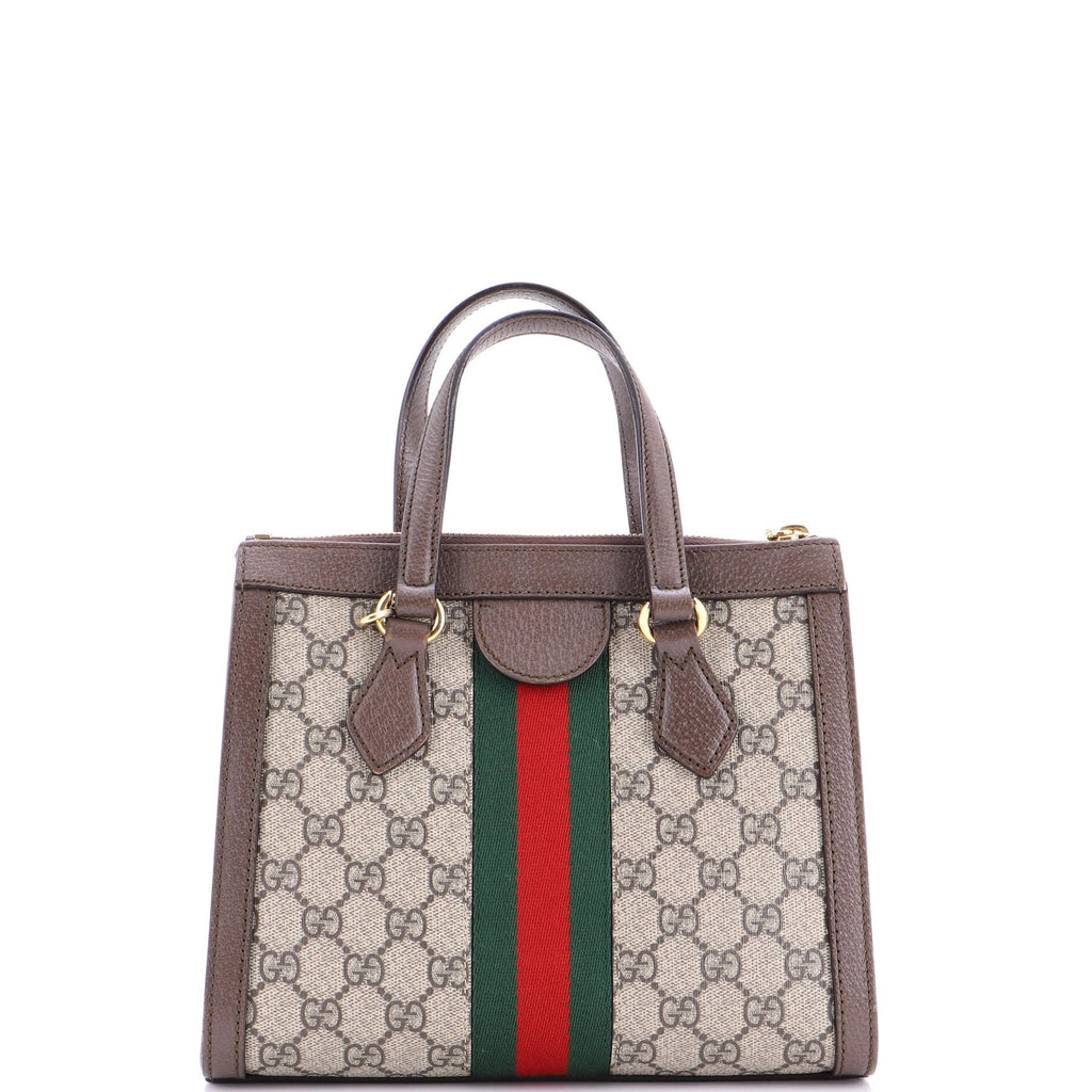 Ophidia Top Handle Tote GG Coated Canvas Small