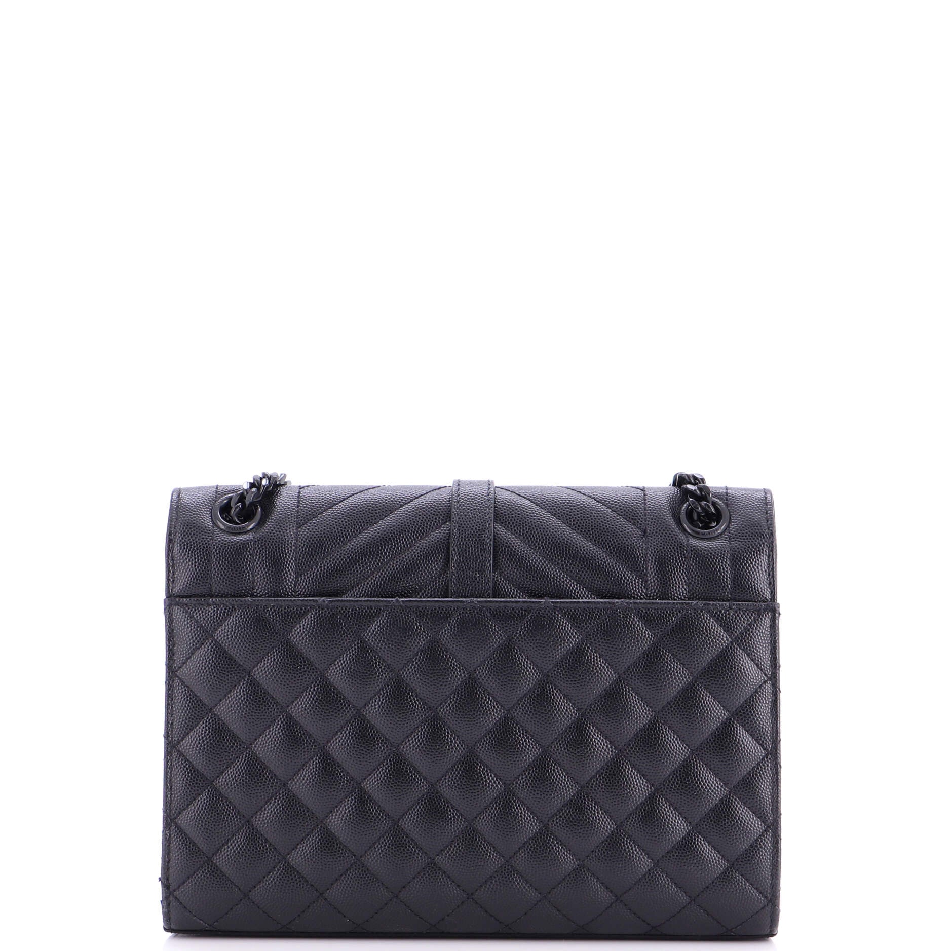 Classic Monogram Envelope Satchel Mixed Matelasse Leather Medium