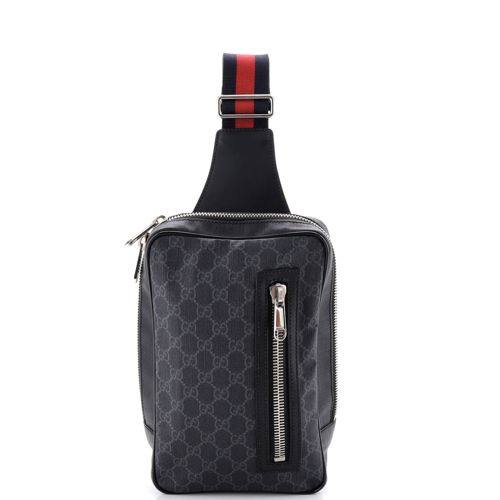Soft Zip Sling Bag GG Coated Canvas Small