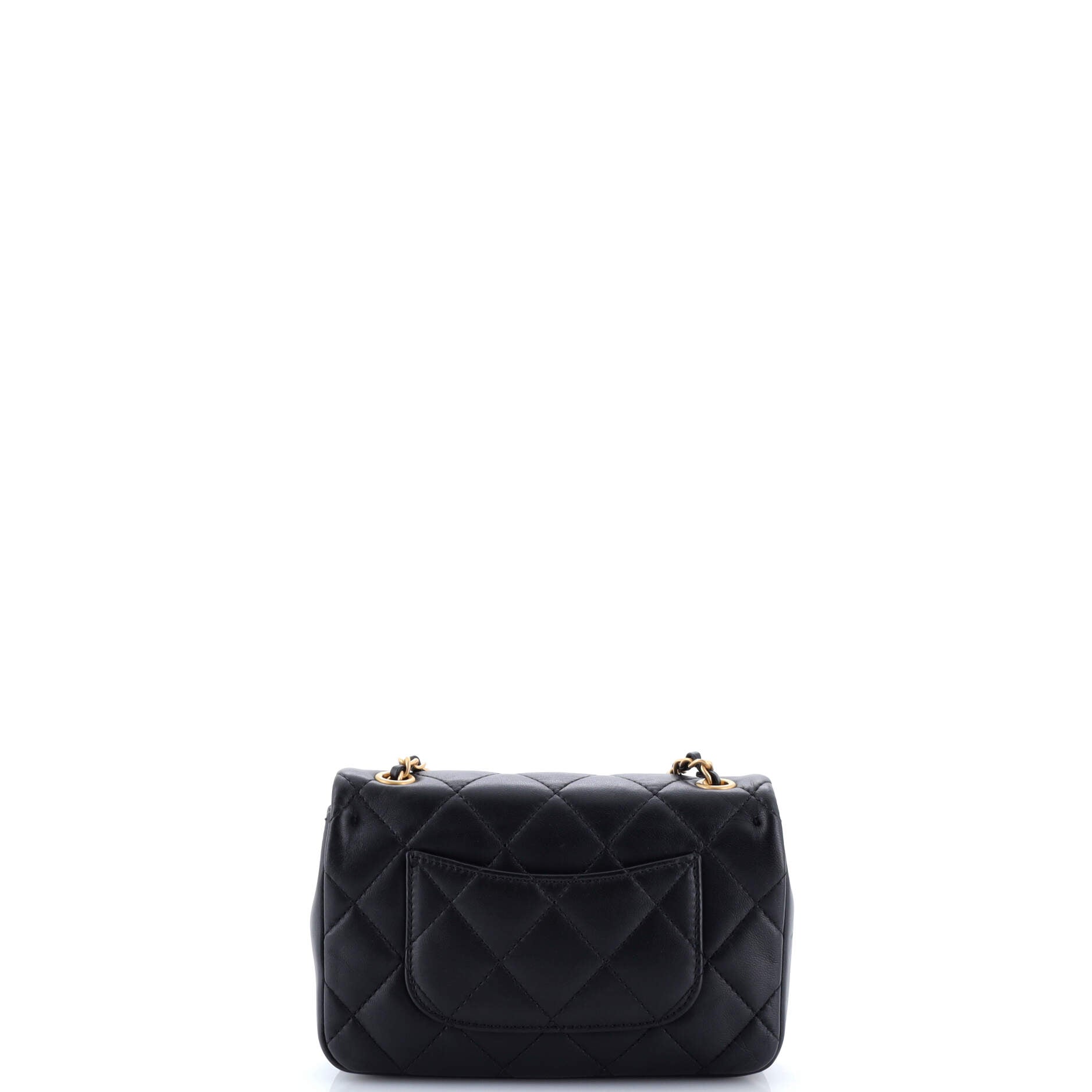 Heart Charms Flap Bag Quilted Lambskin Mini