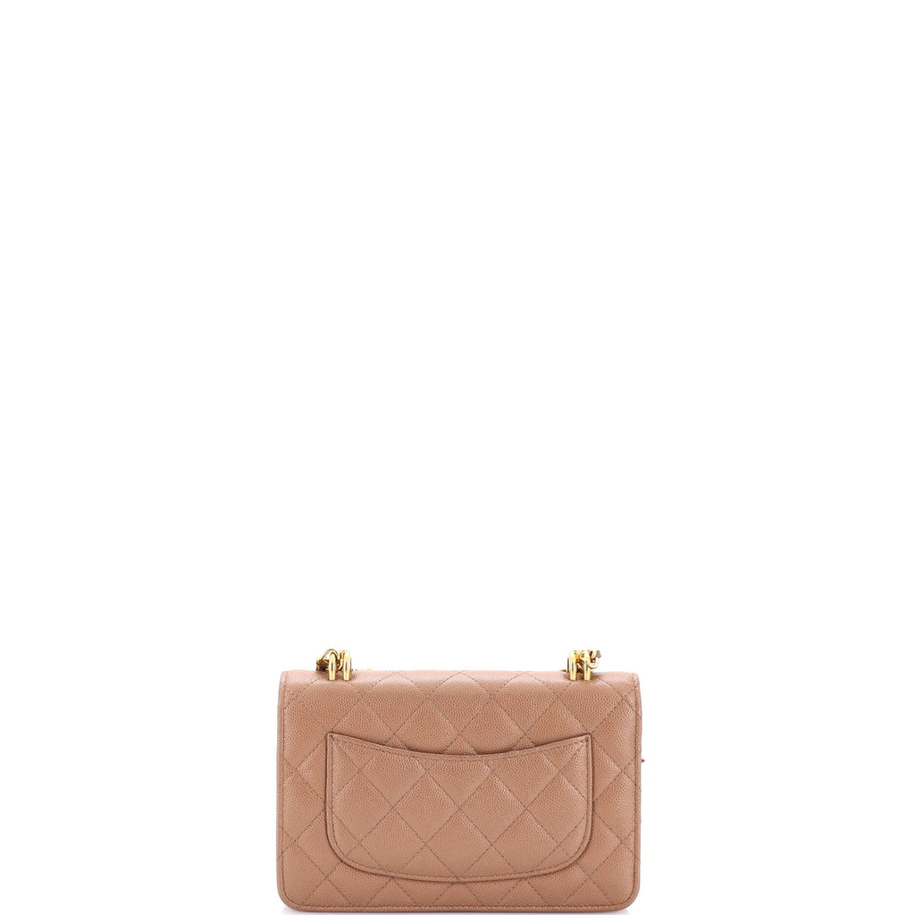 Coco First Wallet on Chain Quilted Caviar