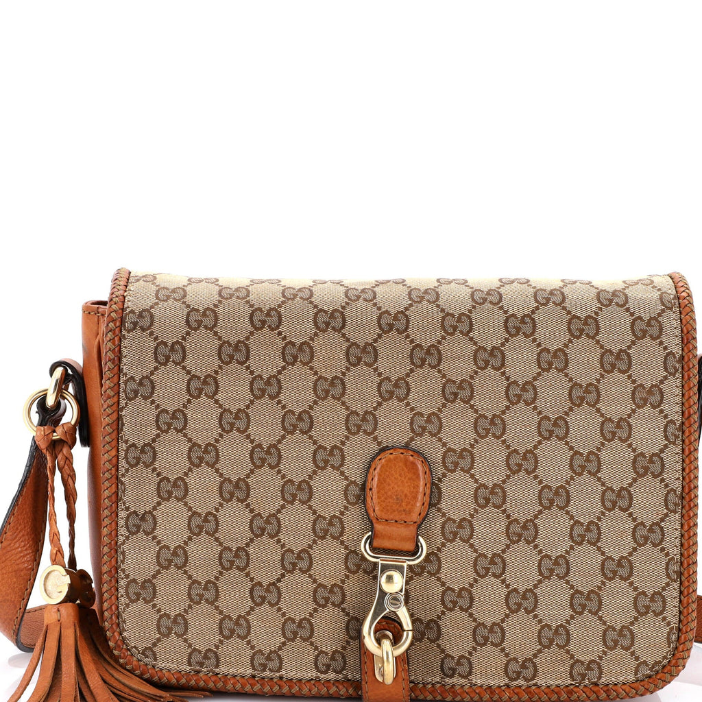 Marrakech Messenger Bag GG Canvas with Leather Medium