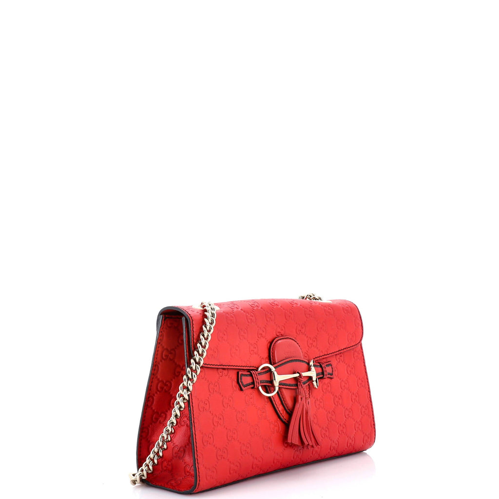 Emily Chain Flap Bag Guccissima Leather Medium