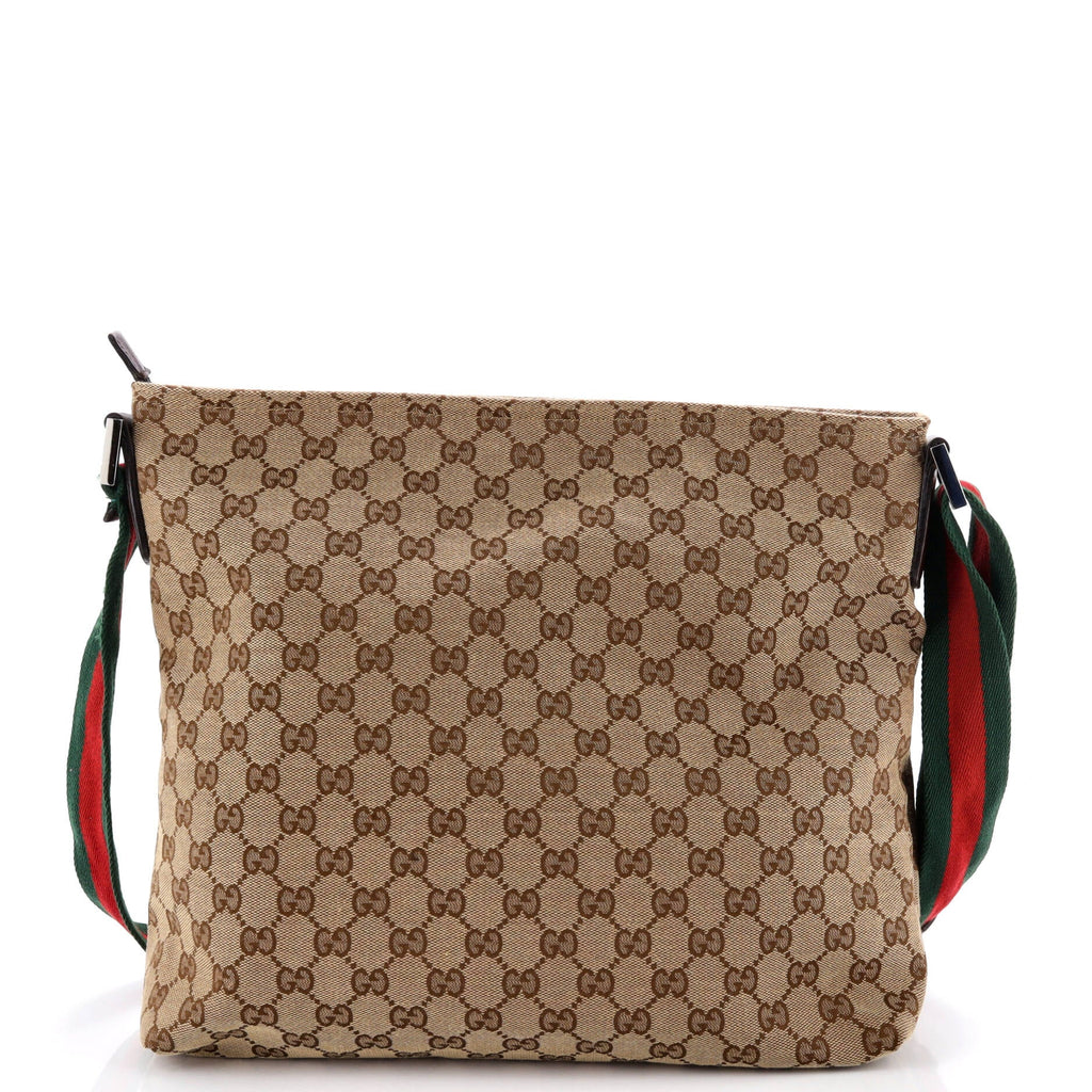 Front Pocket Web Messenger GG Canvas Medium