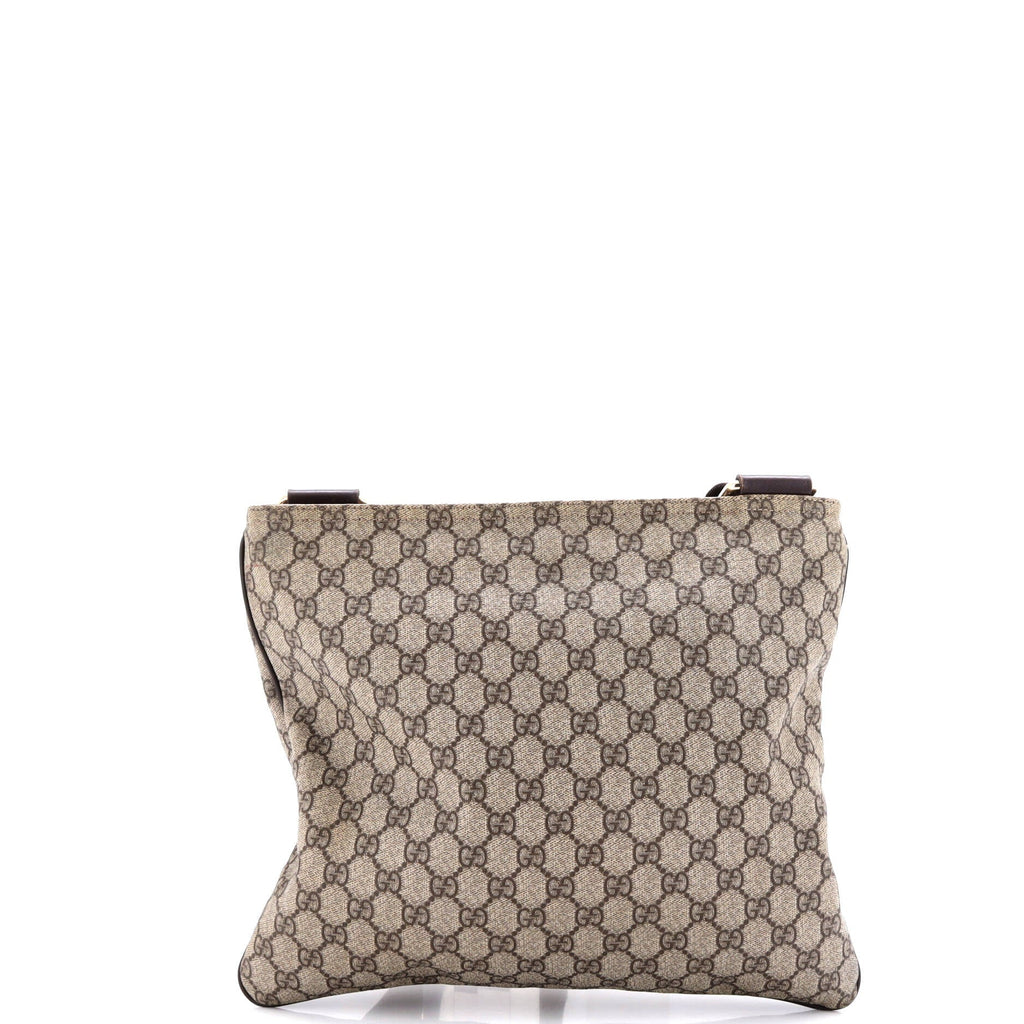 Zip Top Messenger Bag GG Coated Canvas Large