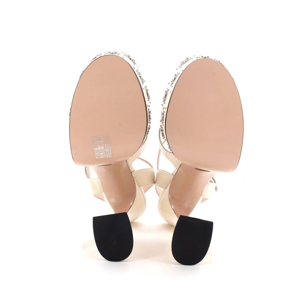 Women's Janaya GG Studded Platform Sandals Leather