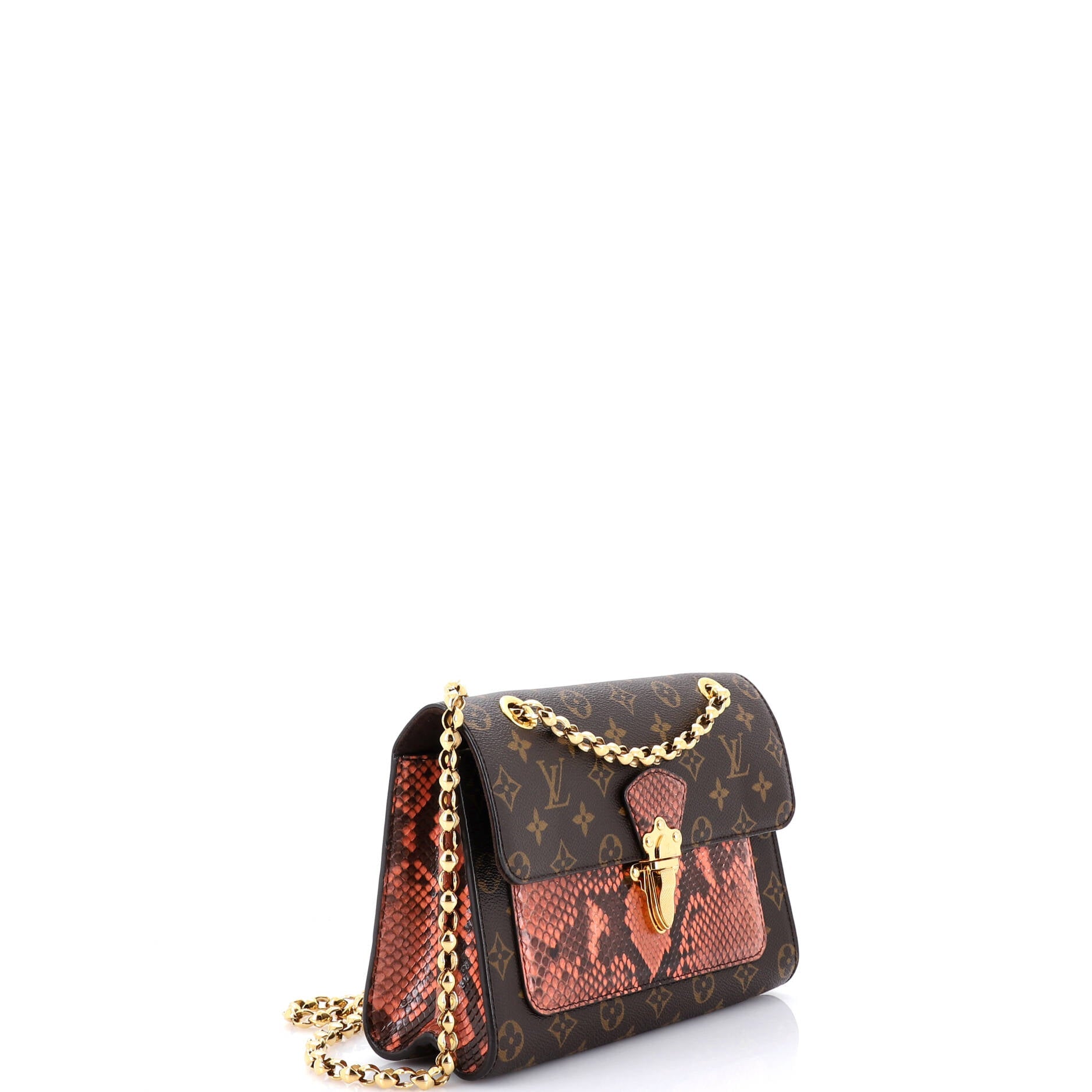 Victoire Handbag Monogram Canvas and Python