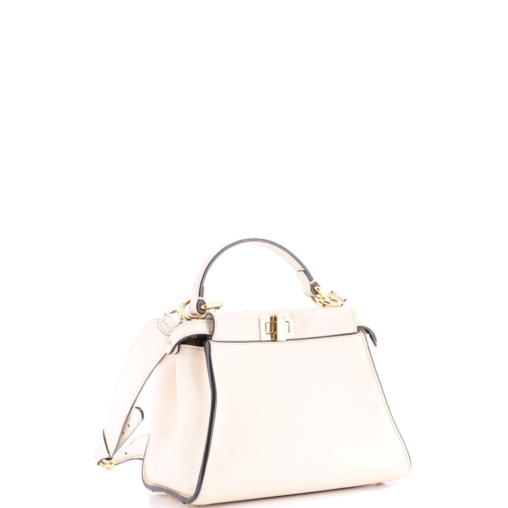 Peekaboo Bag Leather with Zucca Suede Interior Mini