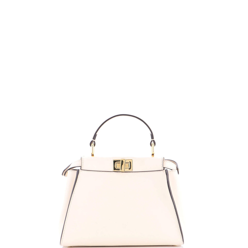 Peekaboo Bag Leather with Zucca Suede Interior Mini