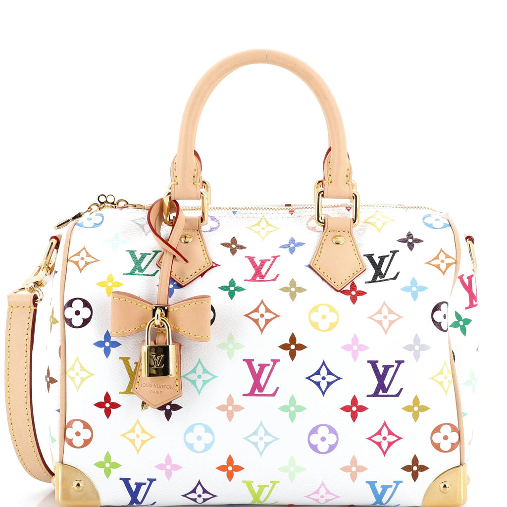 x Takashi Murakami Speedy Soft Bandouliere Bag Monogram Multicolor 25