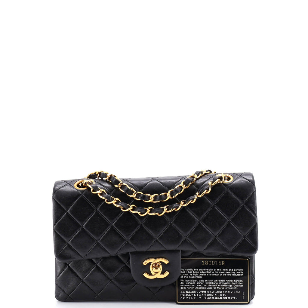 Vintage Classic Double Flap Bag Quilted Lambskin Small