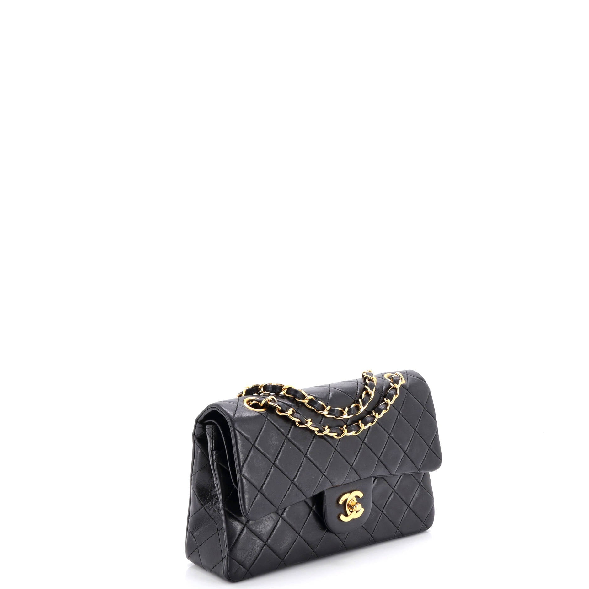 Vintage Classic Double Flap Bag Quilted Lambskin Small