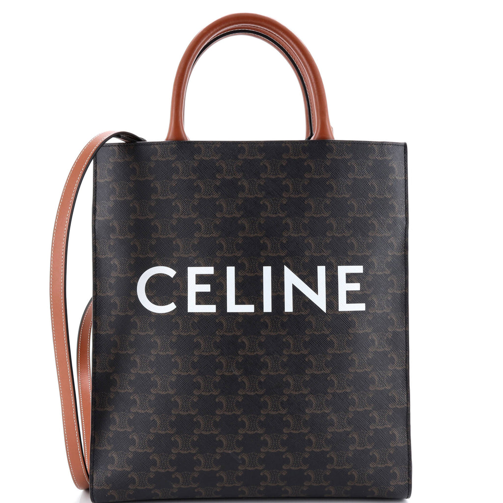 Vertical Cabas Tote Triomphe Coated Canvas Medium