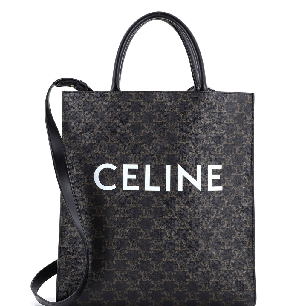 Vertical Cabas Tote Triomphe Coated Canvas Medium