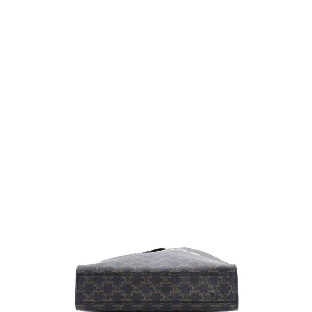 Vertical Cabas Tote Triomphe Coated Canvas Medium