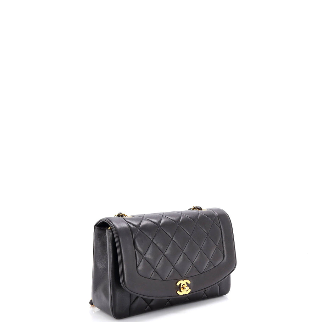 Vintage Diana Flap Bag Quilted Lambskin Medium
