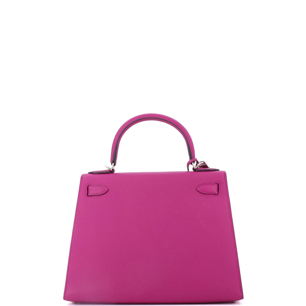 Kelly Handbag Rose Pourpre Epsom with Palladium Hardware 28