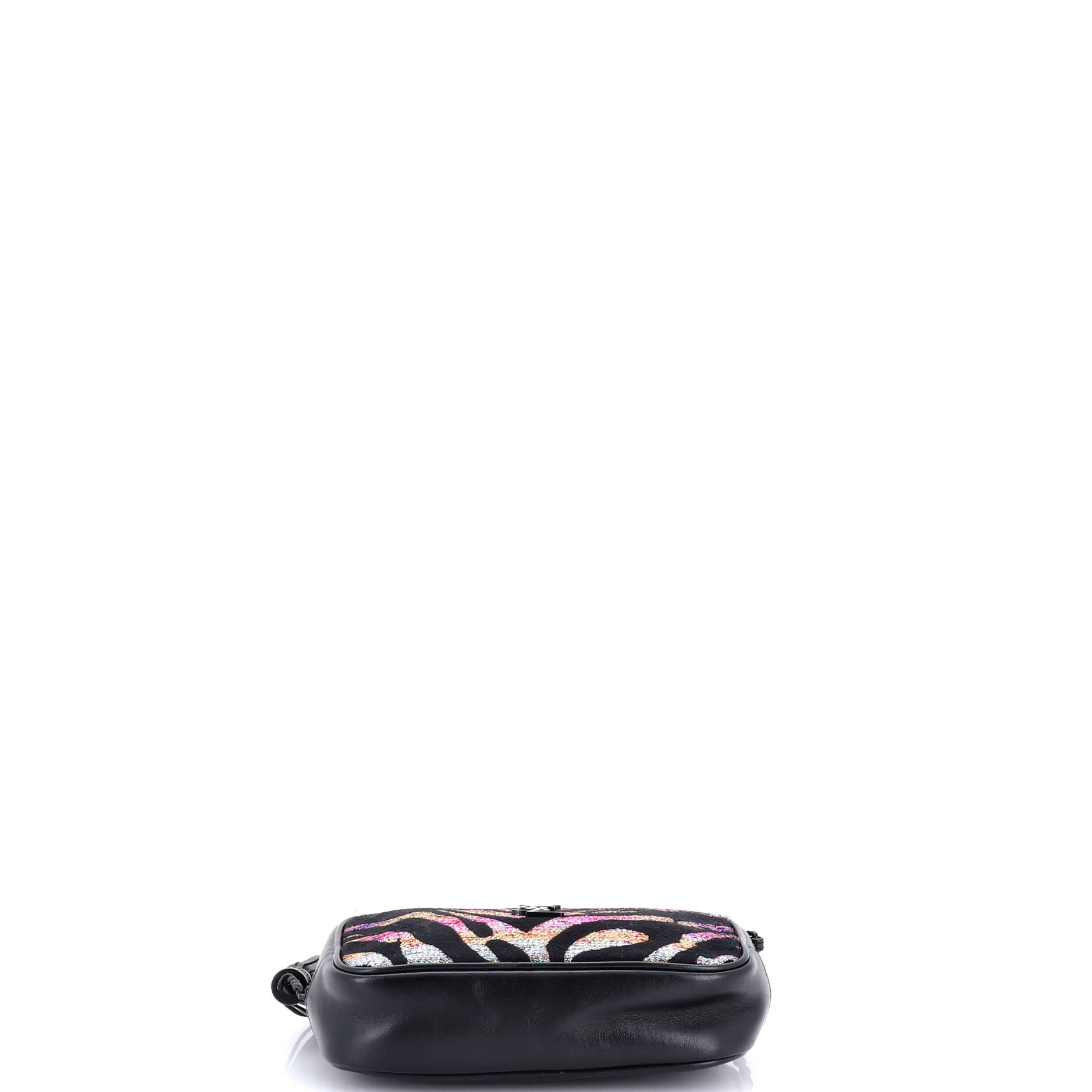 Lou Camera Bag Glitter Jacquard and Leather Mini