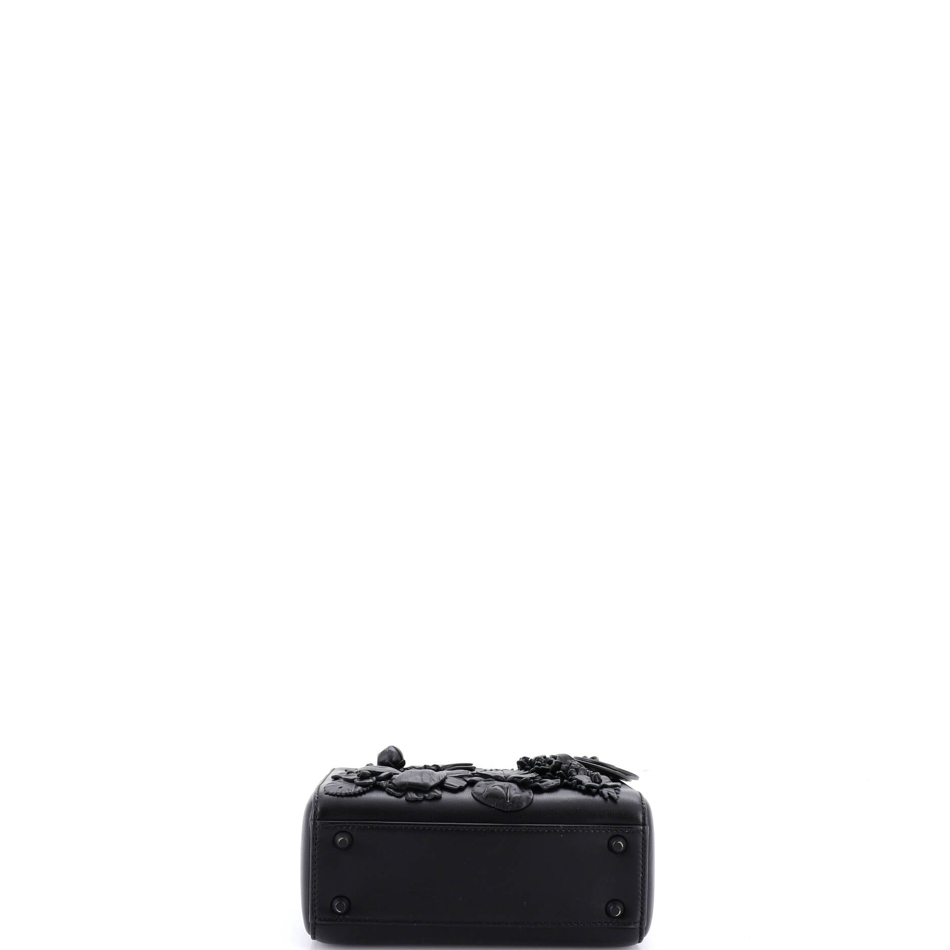 Ultra Matte Lady Dior Bag Flower Embroidered Lambskin Mini