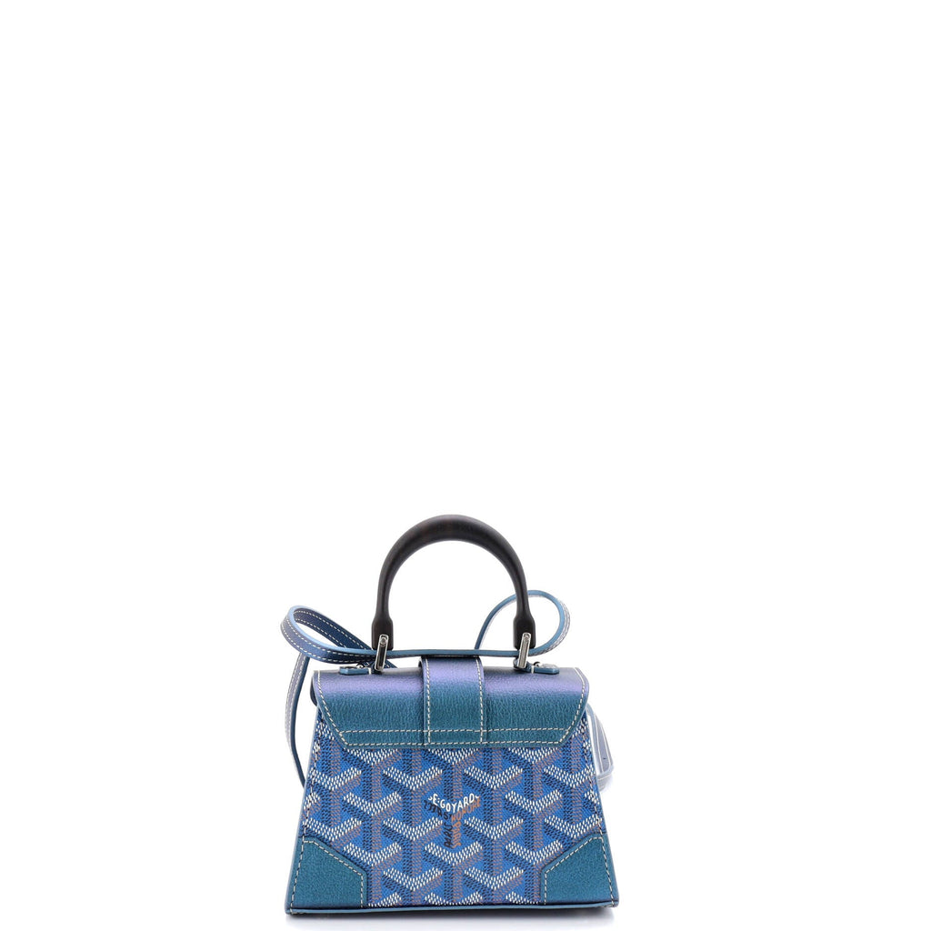 Structured Saigon Top Handle Bag Coated Canvas with Leather Nano