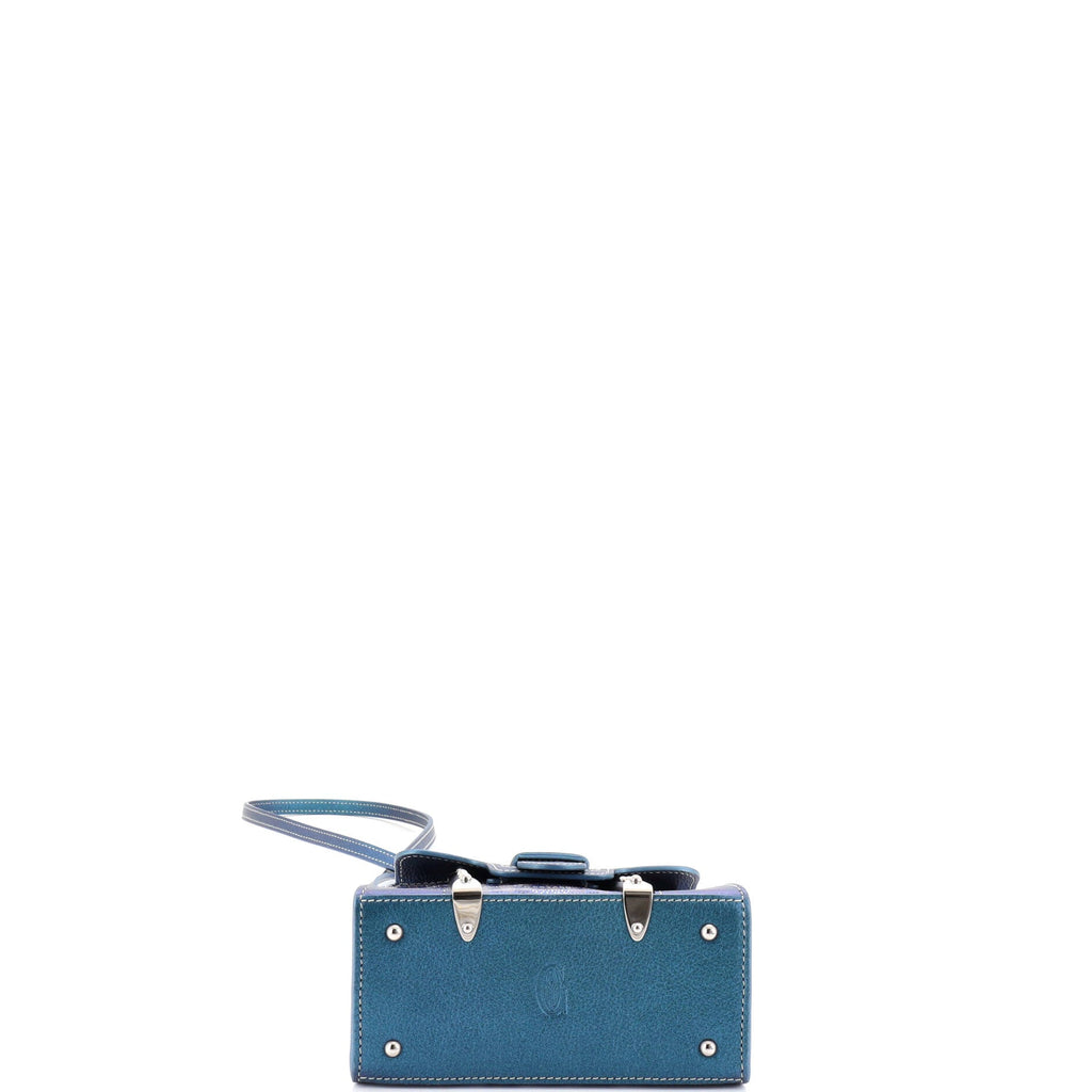 Structured Saigon Top Handle Bag Coated Canvas with Leather Nano