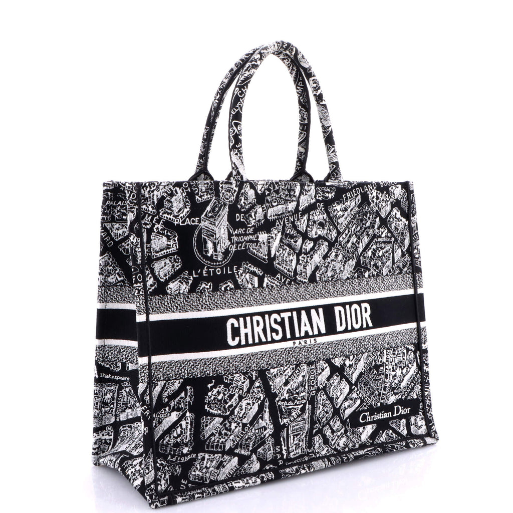 Book Tote Embroidered Canvas Large