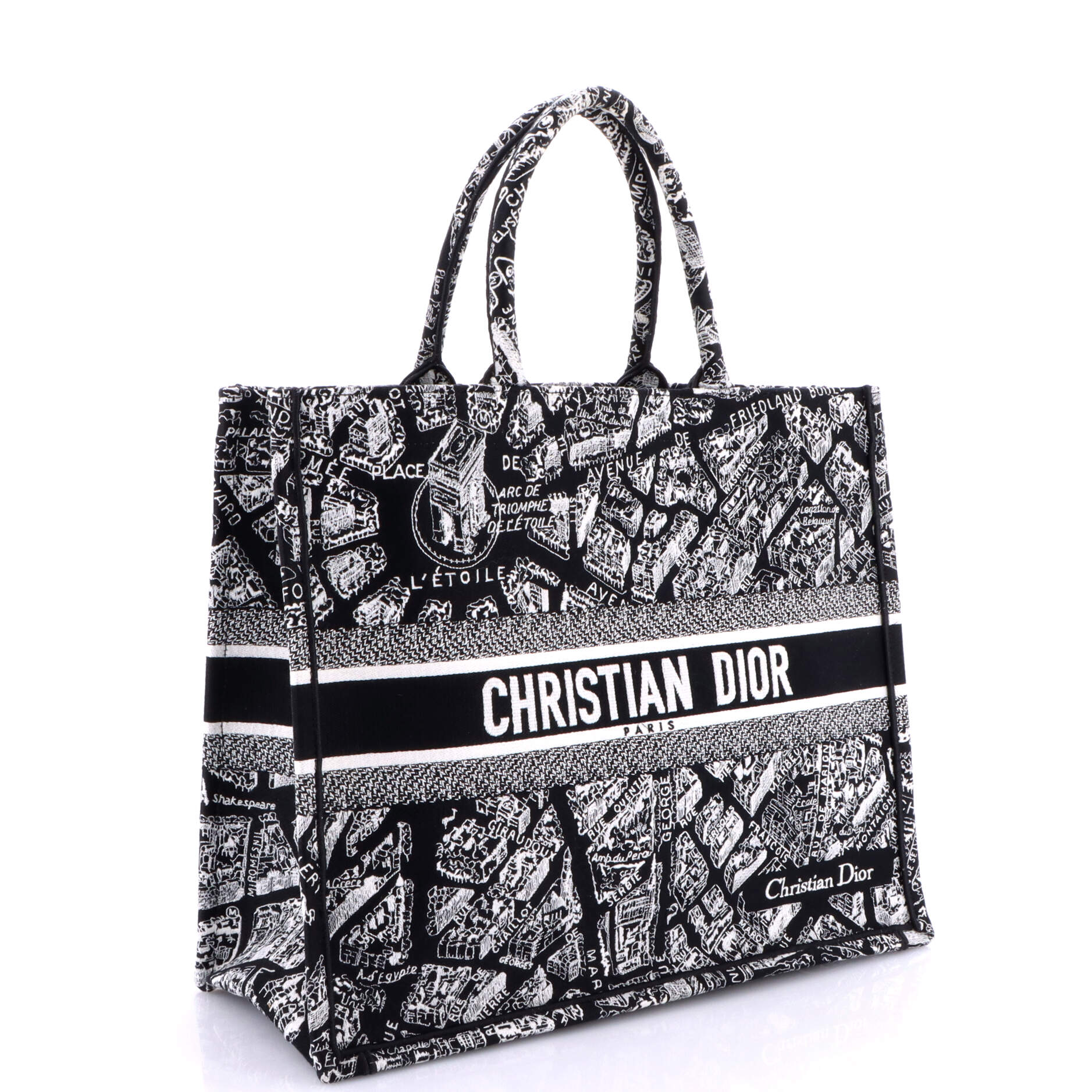Book Tote Embroidered Canvas Large