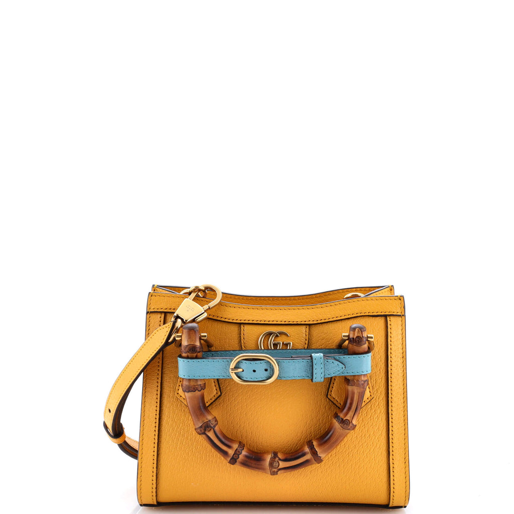 Diana NM Bamboo Handle Tote Leather Mini