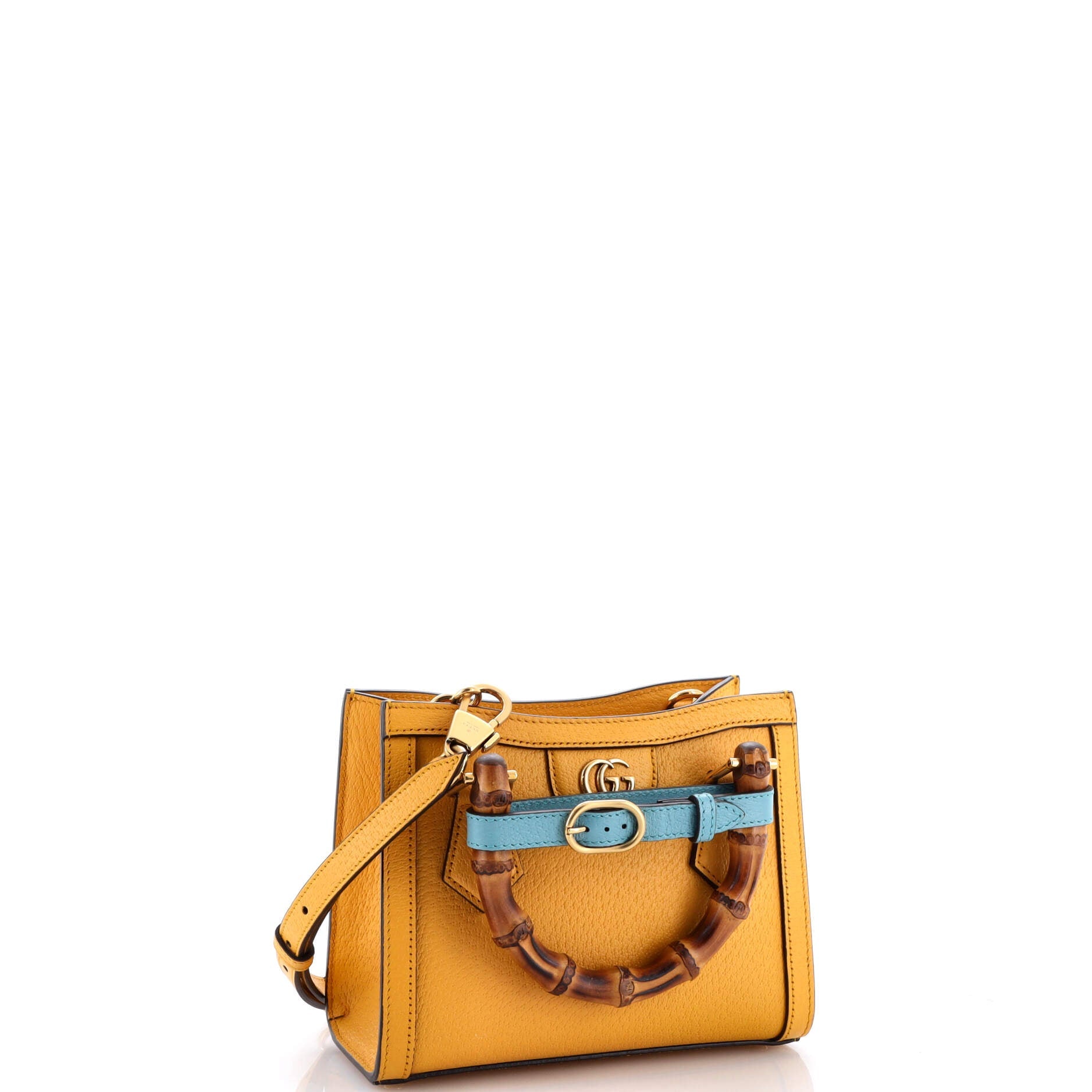 Diana NM Bamboo Handle Tote Leather Mini