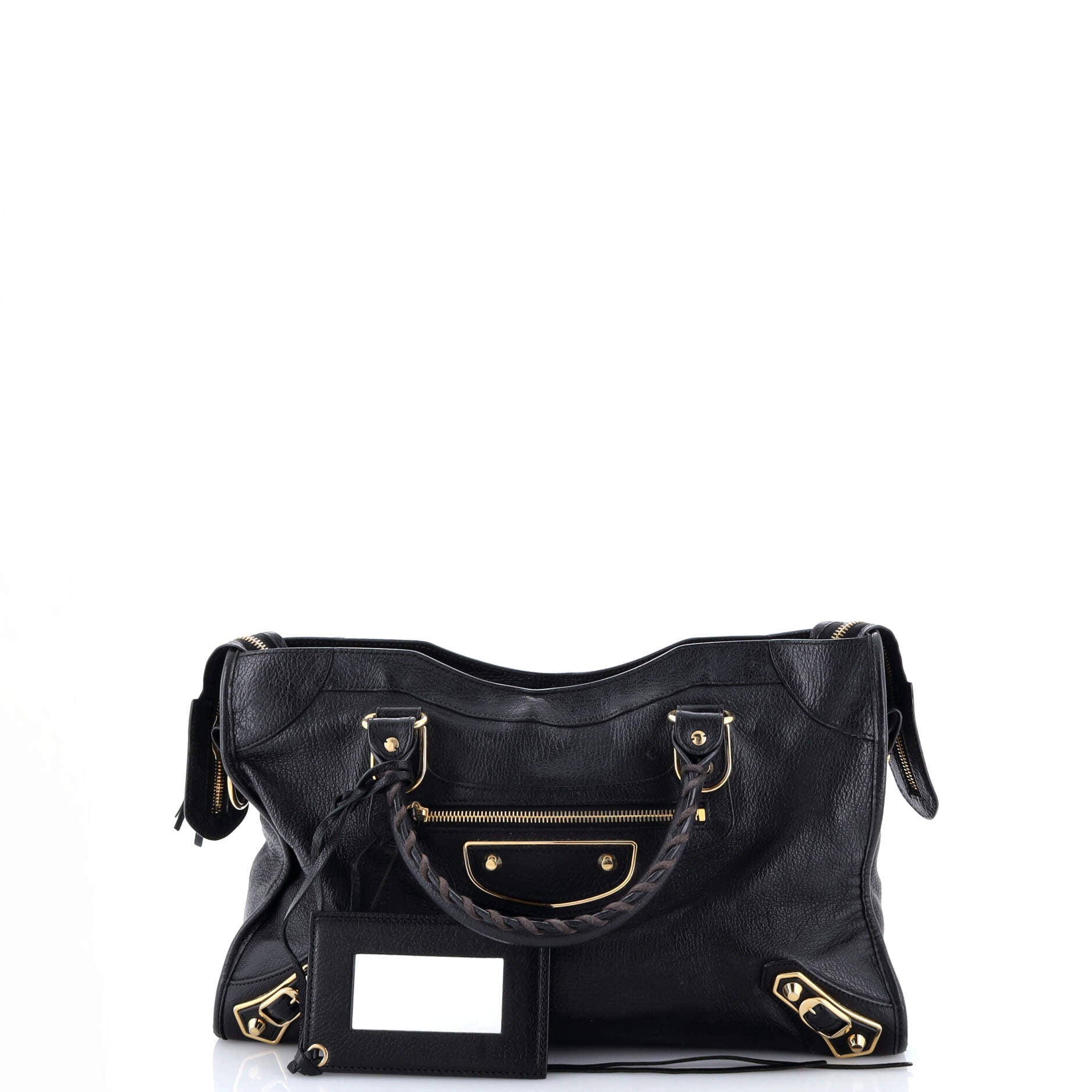 City Classic Metallic Edge Bag Leather Medium