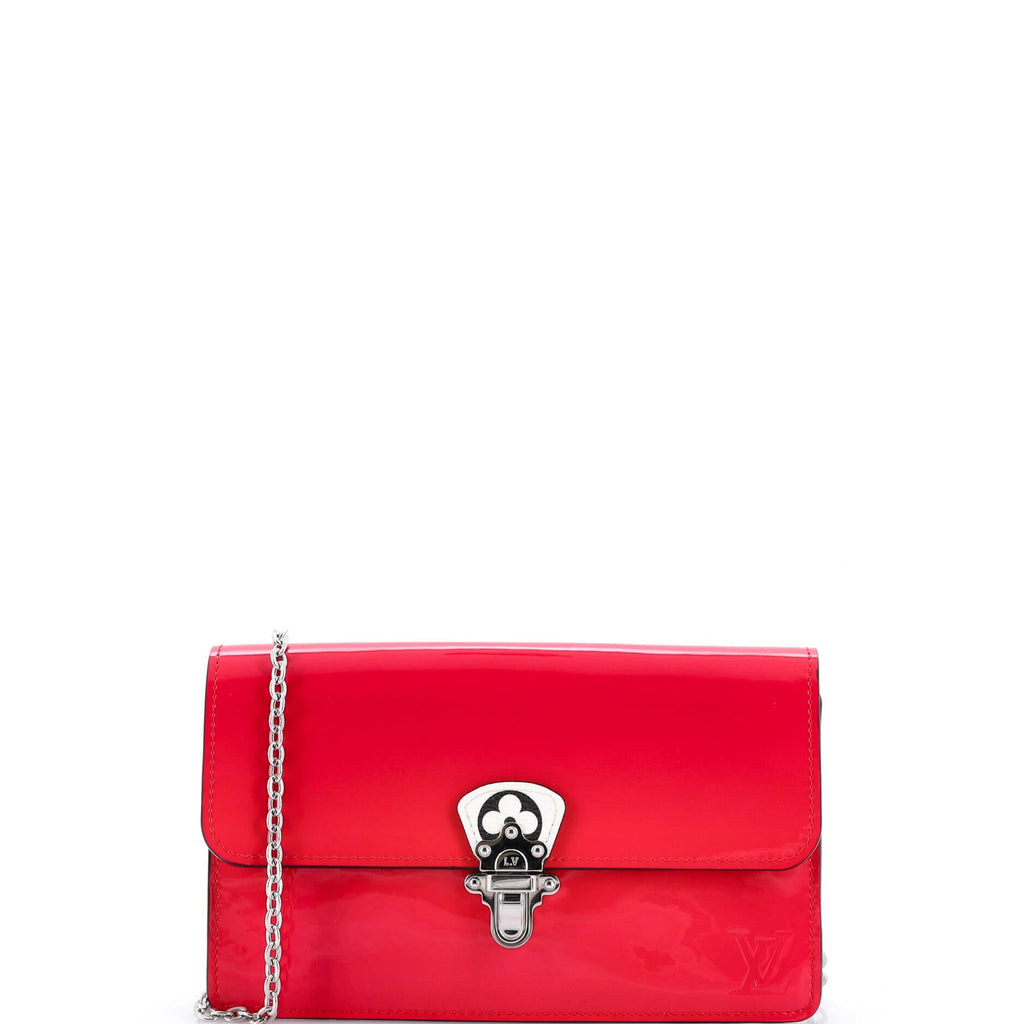 Cherrywood Chain Wallet Vernis with Monogram Canvas