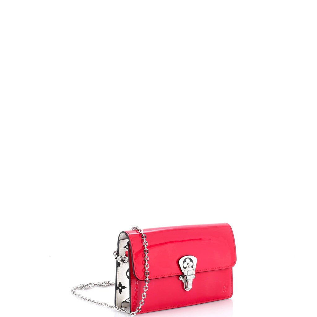 Cherrywood Chain Wallet Vernis with Monogram Canvas