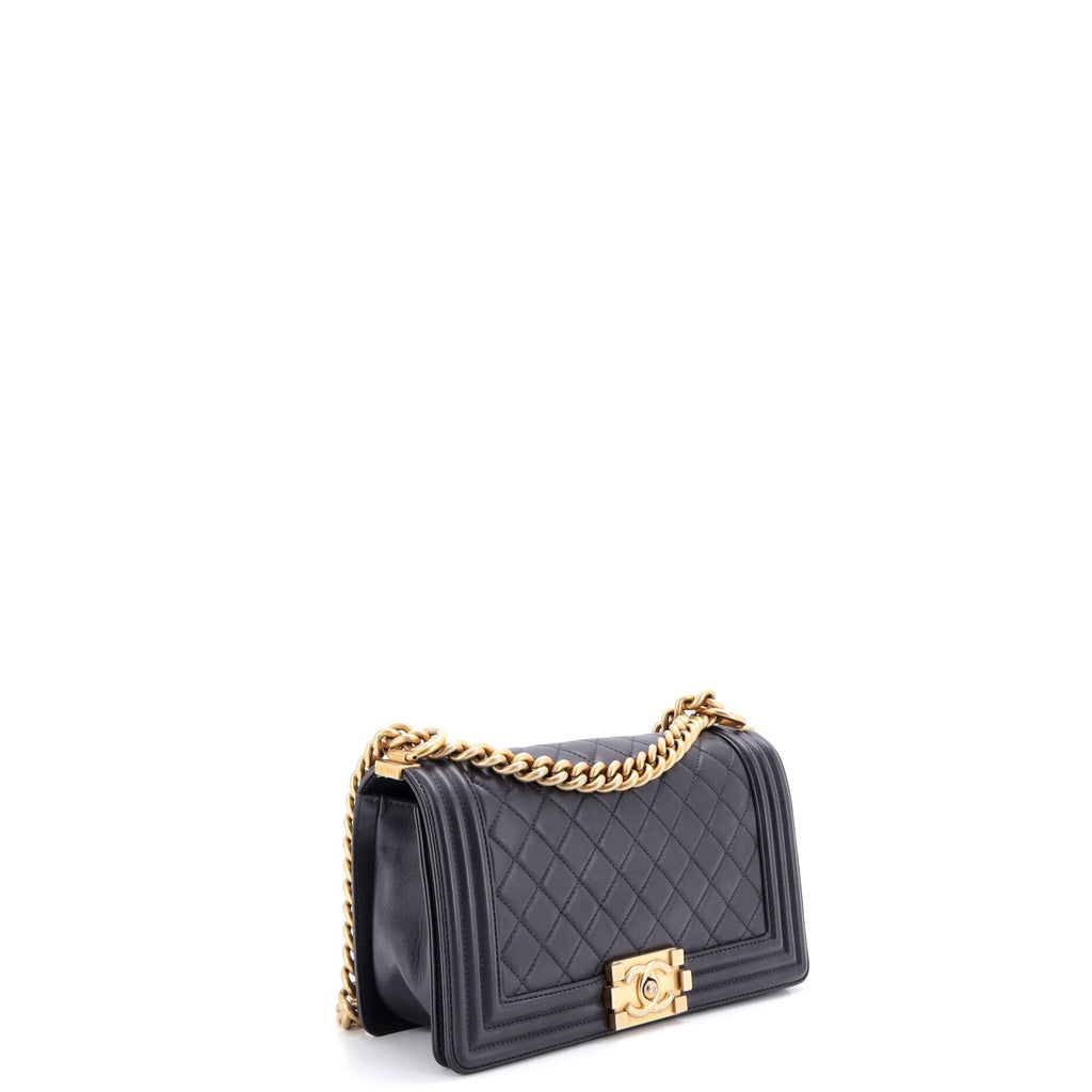 Boy Flap Bag Quilted Lambskin Old Medium
