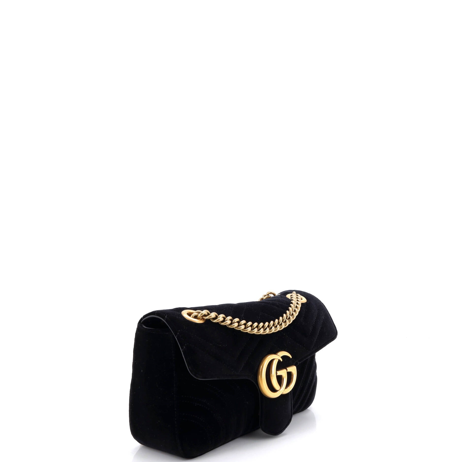 GG Marmont Flap Bag Matelasse Velvet Small