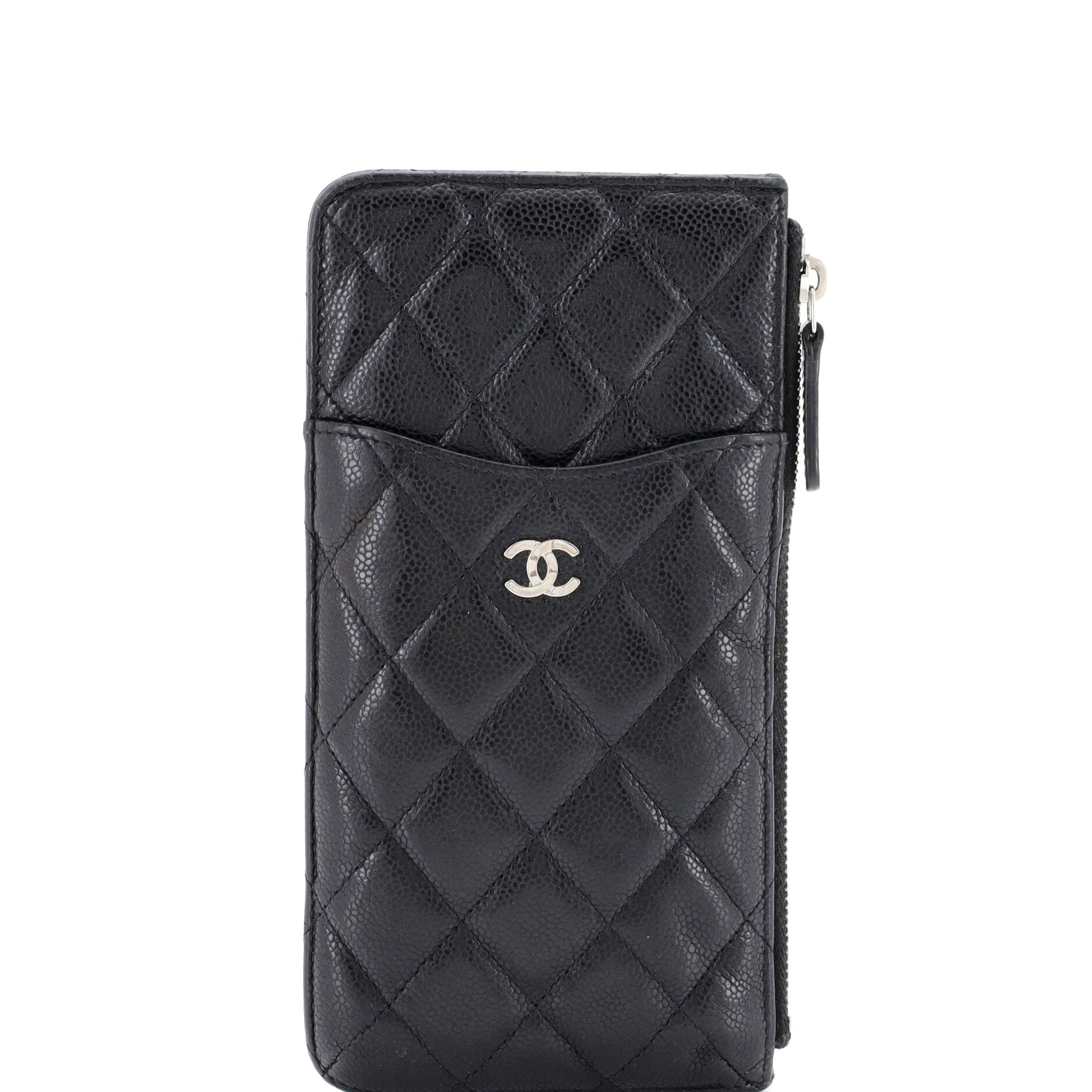 Classic Phone Case Pouch Quilted Caviar
