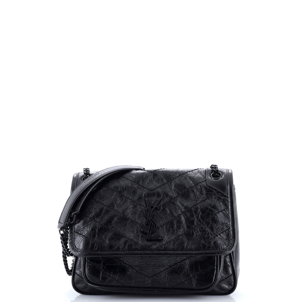 Niki Chain Flap Bag Matelasse Chevron Leather Baby