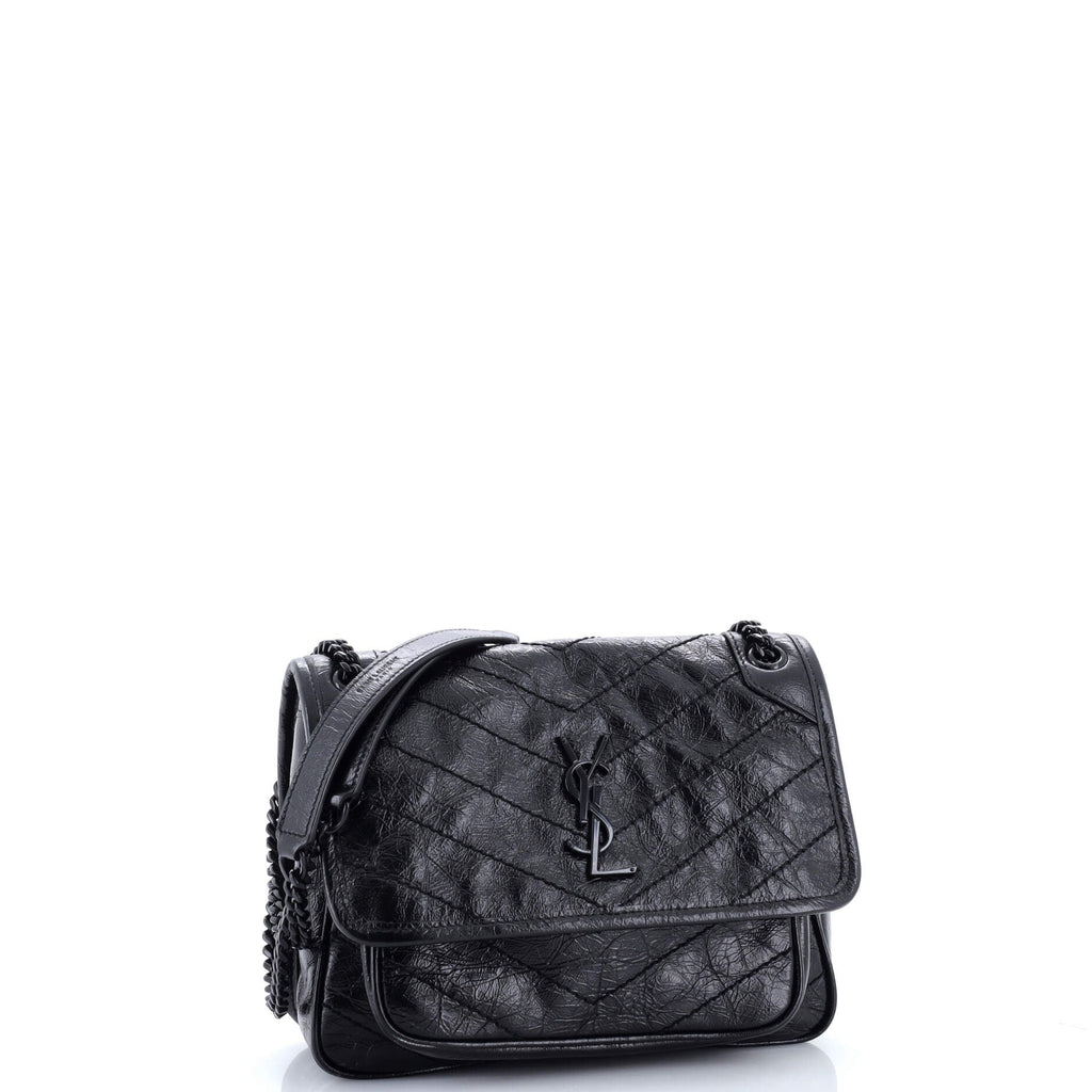 Niki Chain Flap Bag Matelasse Chevron Leather Baby
