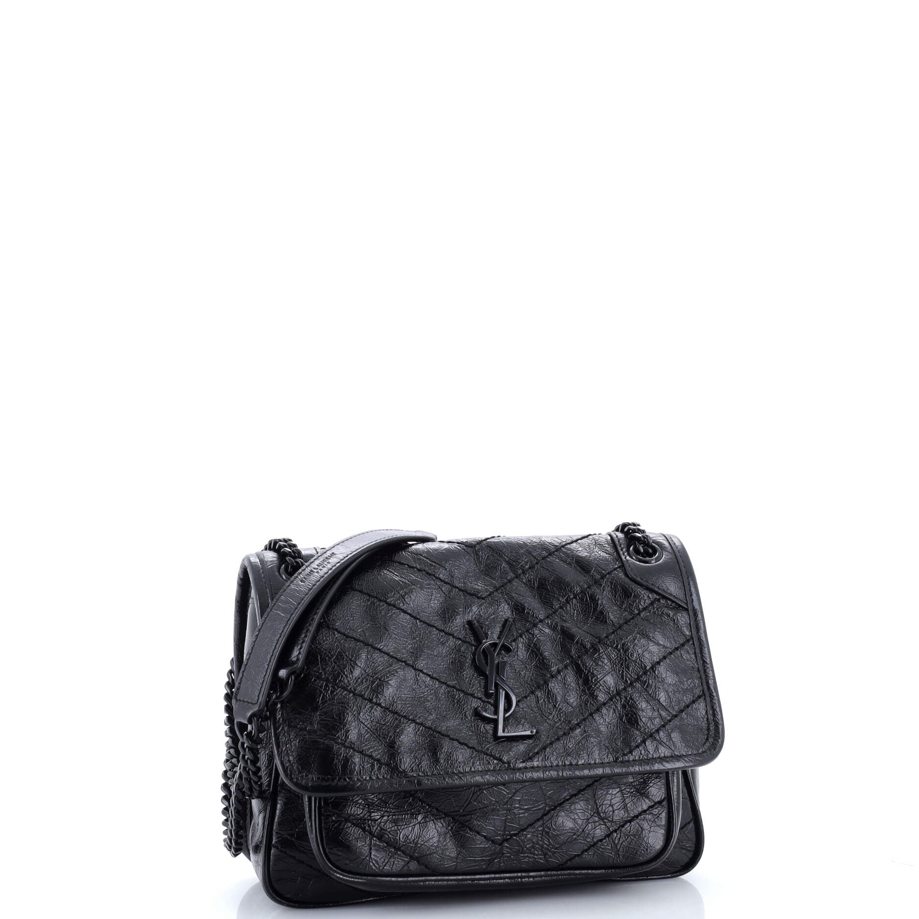 Niki Chain Flap Bag Matelasse Chevron Leather Baby