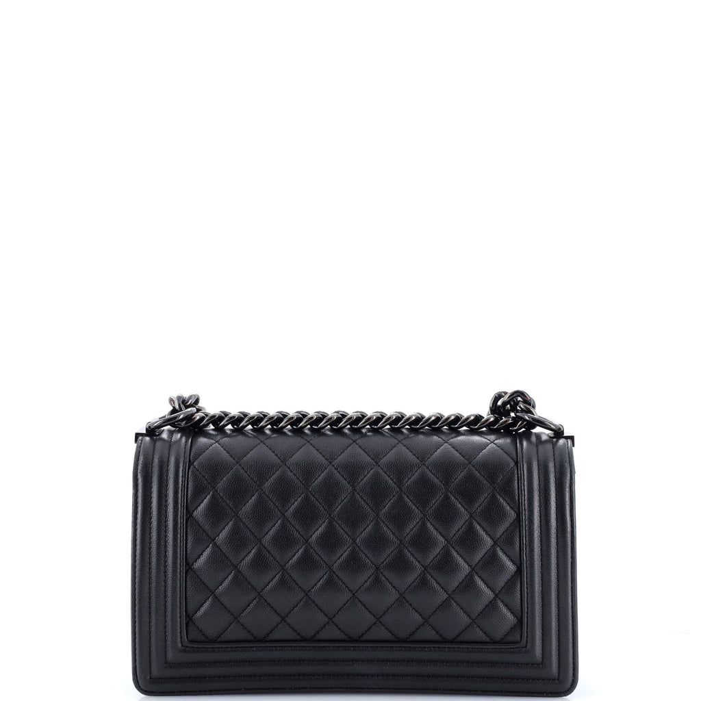 So Black Boy Flap Bag Quilted Lambskin Old Medium