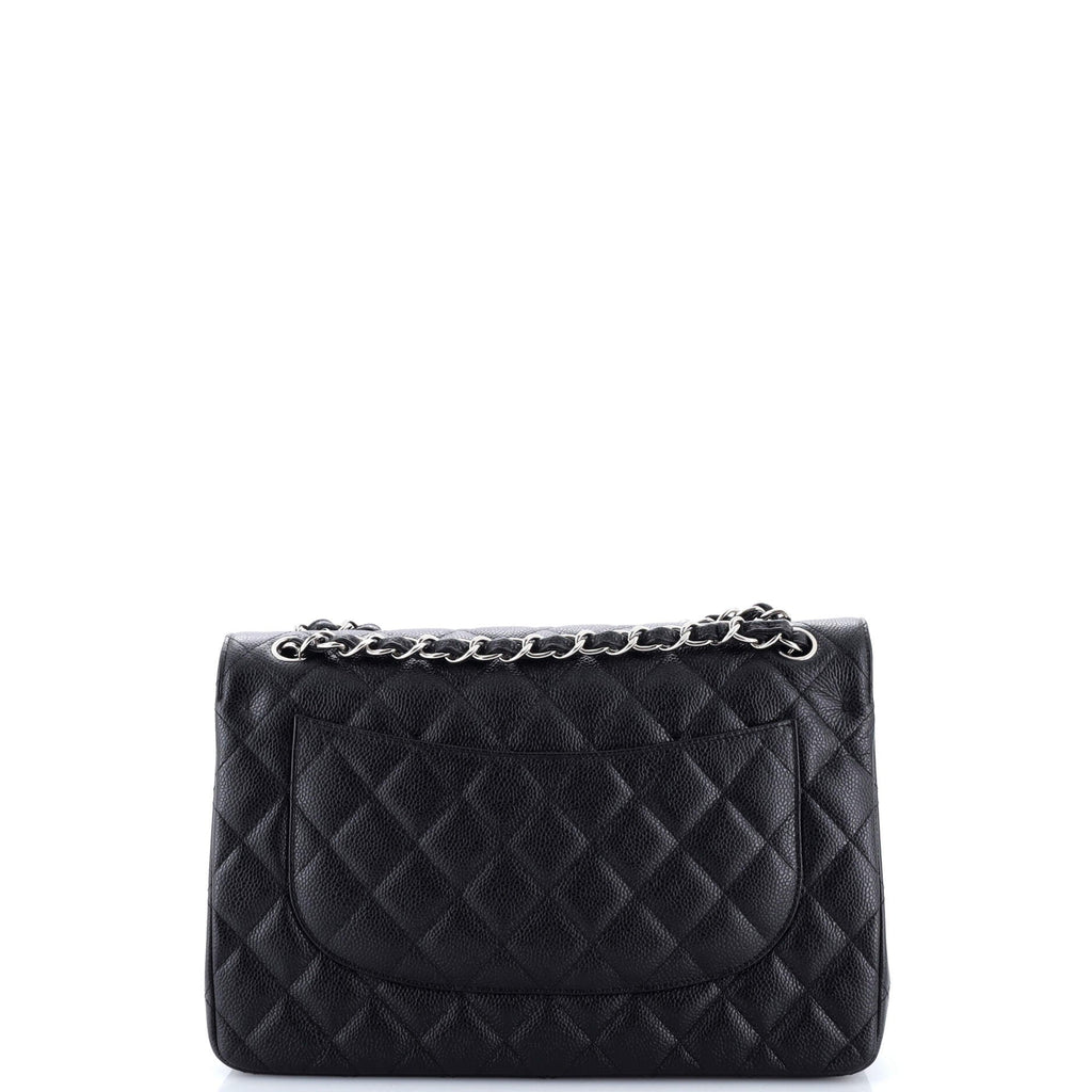Classic Double Flap Bag Quilted Caviar Jumbo
