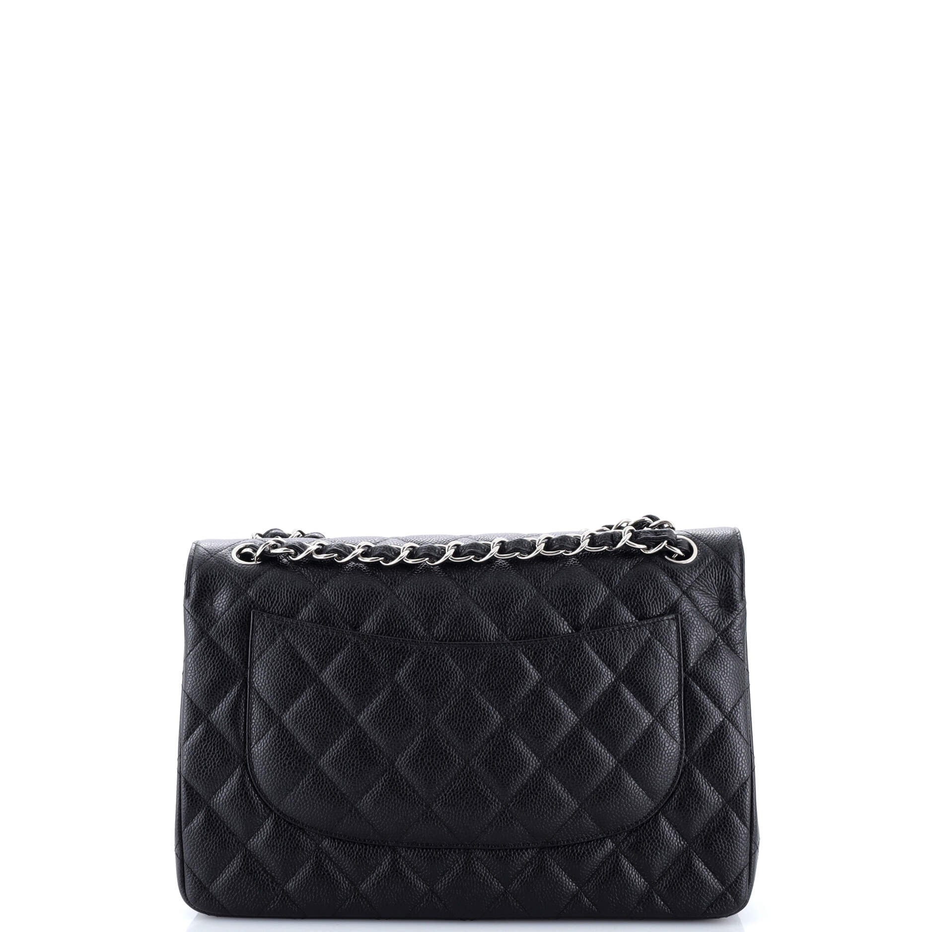 Classic Double Flap Bag Quilted Caviar Jumbo