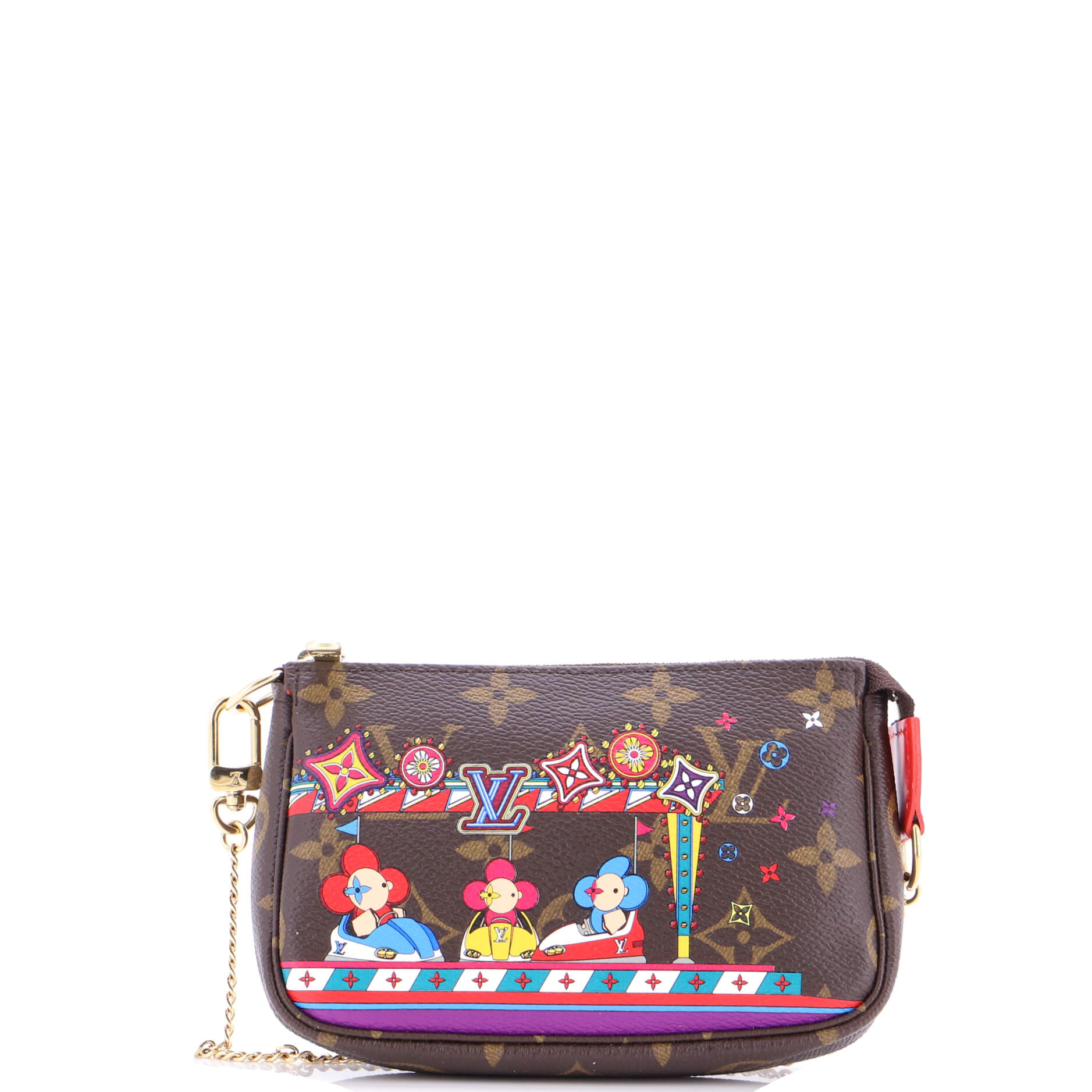 Pochette Accessoires Limited Edition Vivienne Xmas Monogram Canvas Mini