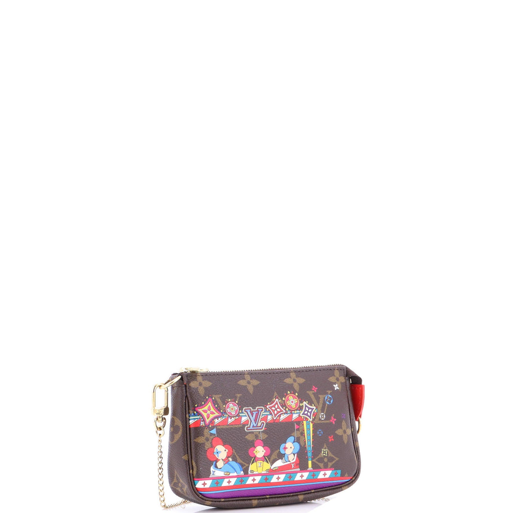 Pochette Accessoires Limited Edition Vivienne Xmas Monogram Canvas Mini