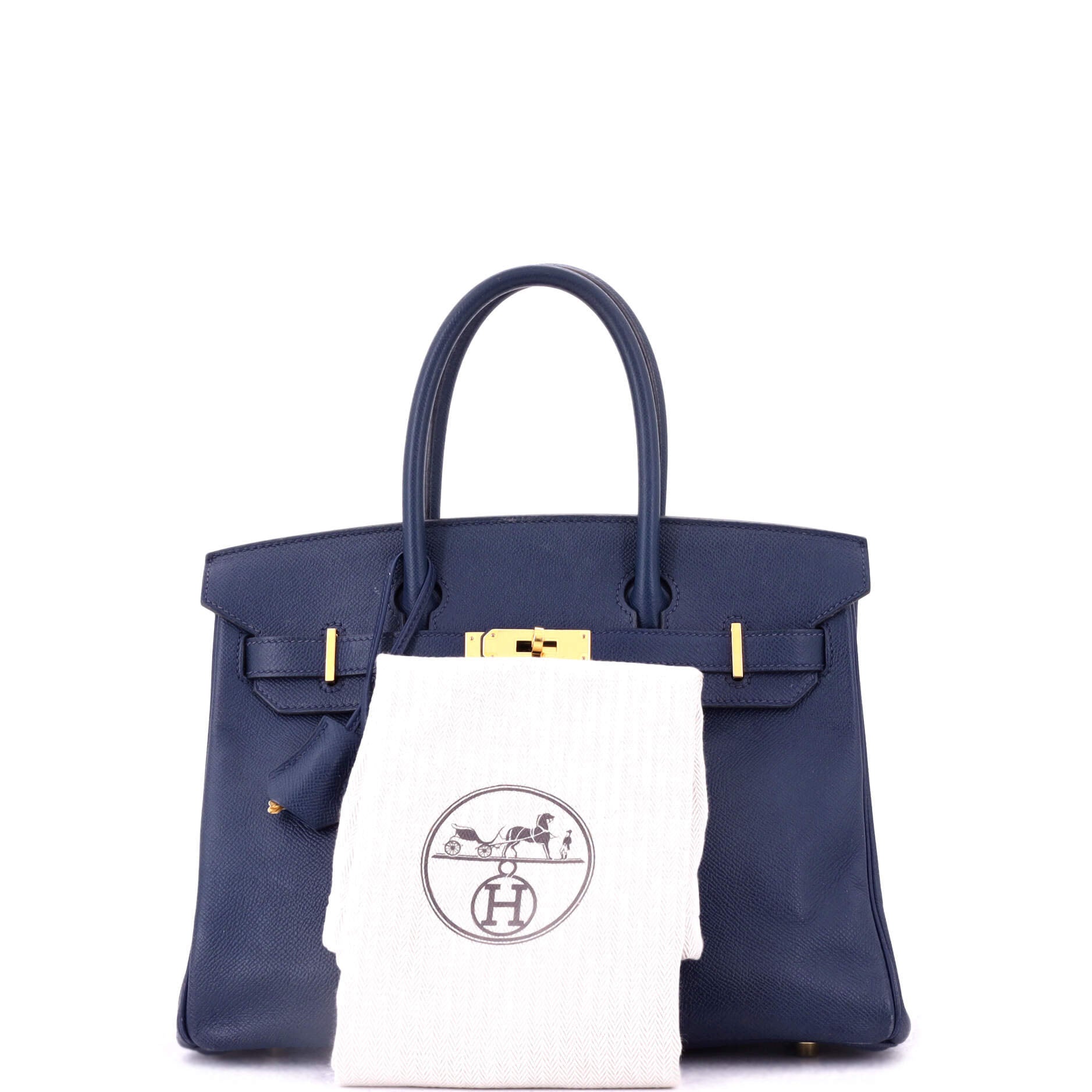 Birkin Handbag Bleu Saphir Epsom with Gold Hardware 30