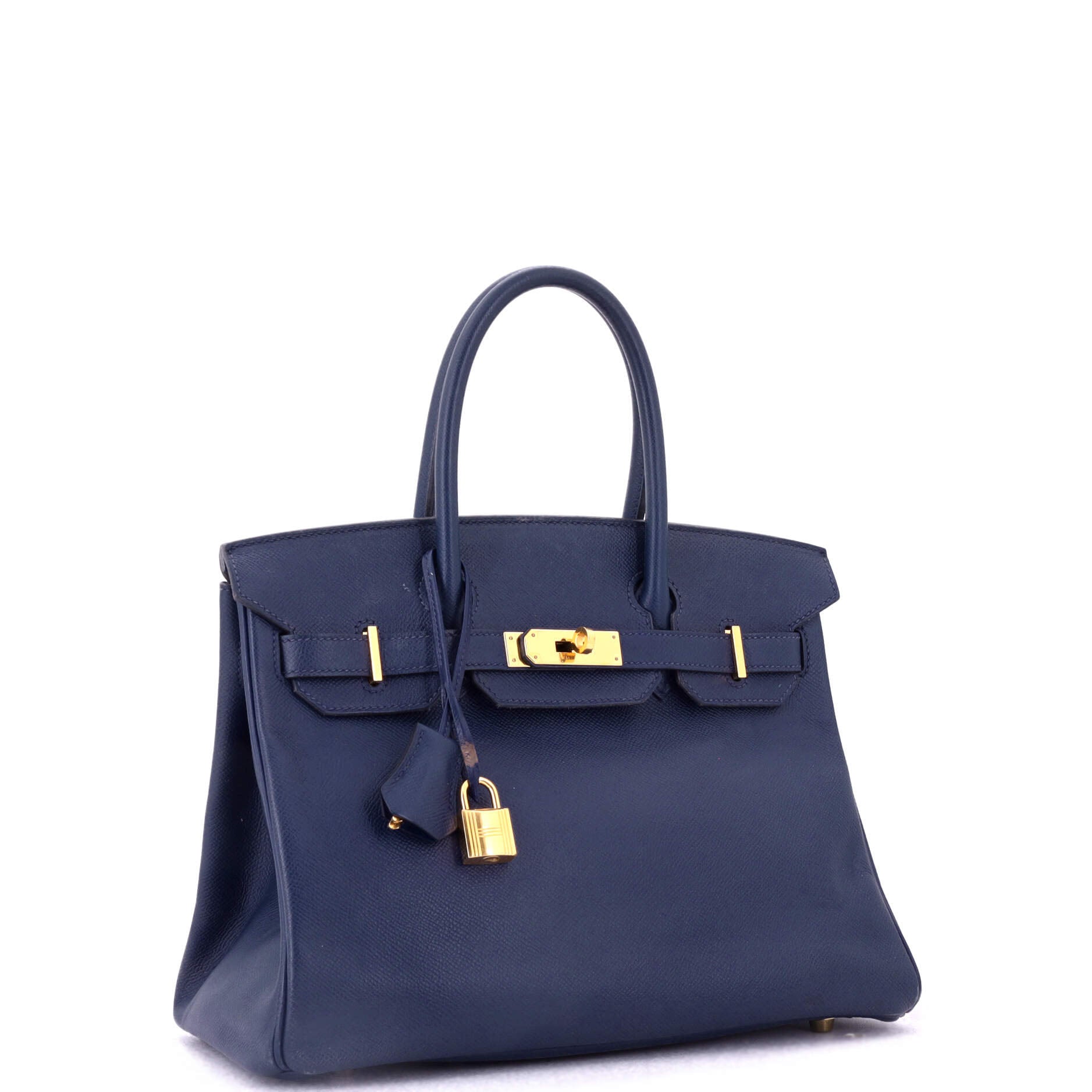 Birkin Handbag Bleu Saphir Epsom with Gold Hardware 30