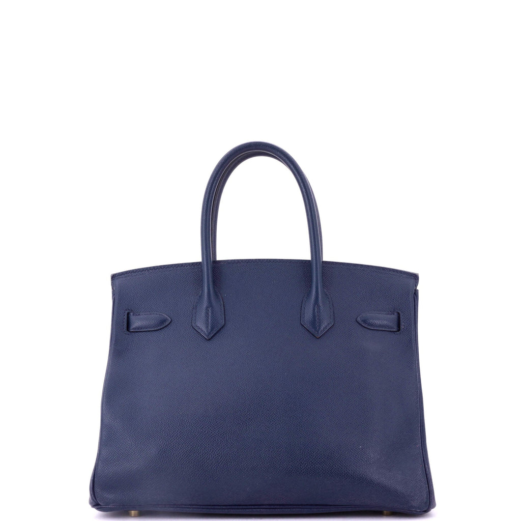 Birkin Handbag Bleu Saphir Epsom with Gold Hardware 30