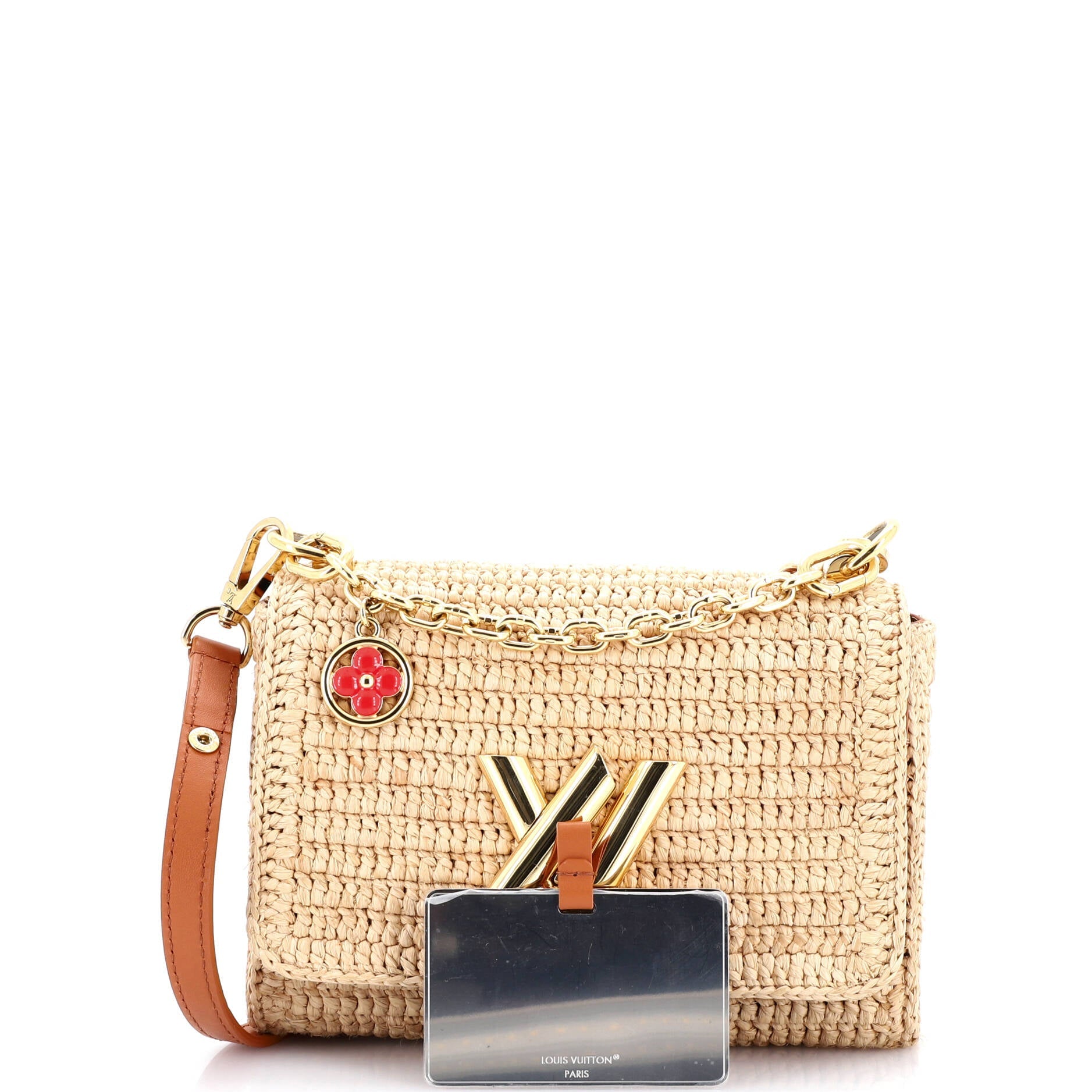 Twist Slim Convertible Handbag Raffia PM