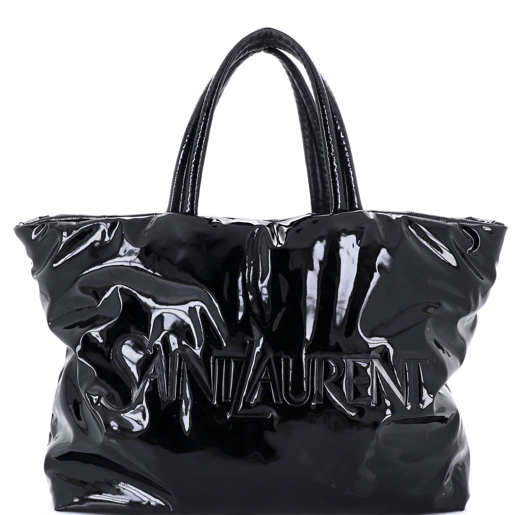 Logo Tote Padded Patent Leather Maxi