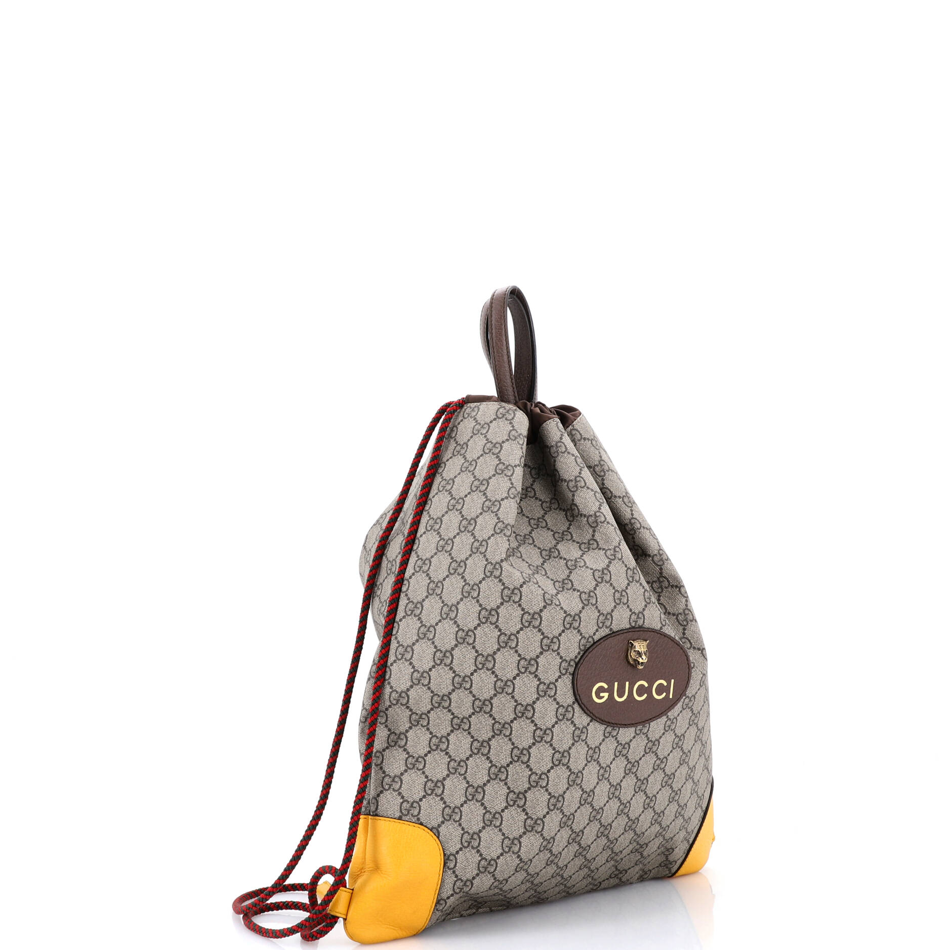 Neo Vintage Drawstring Backpack GG Coated Canvas Large