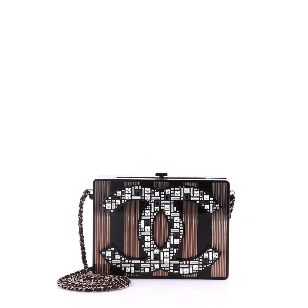 CC Minaudiere Clutch Strass Embellished Plexiglass